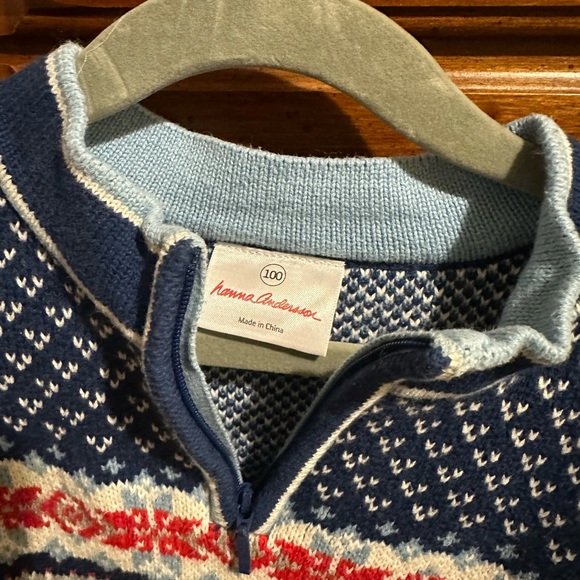 Hanna Andersson Fair Isle Nordic Sweater 4t - Picture 2 of 4